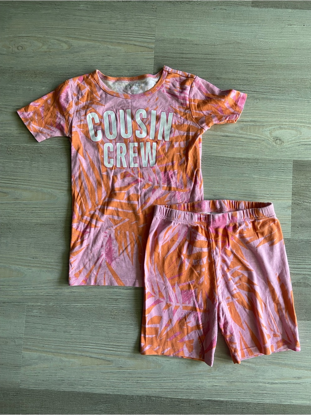 The Children's Place Cousin Crew Tropical Pajama Shorts Set Size 12